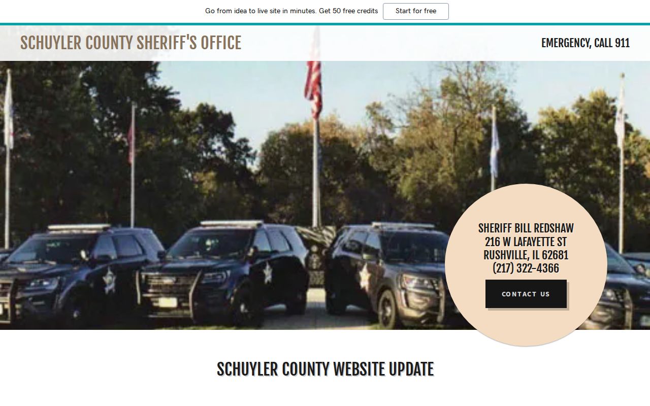Official Schuyler County Sheriff recent-bookings source for documented Brown County arrests